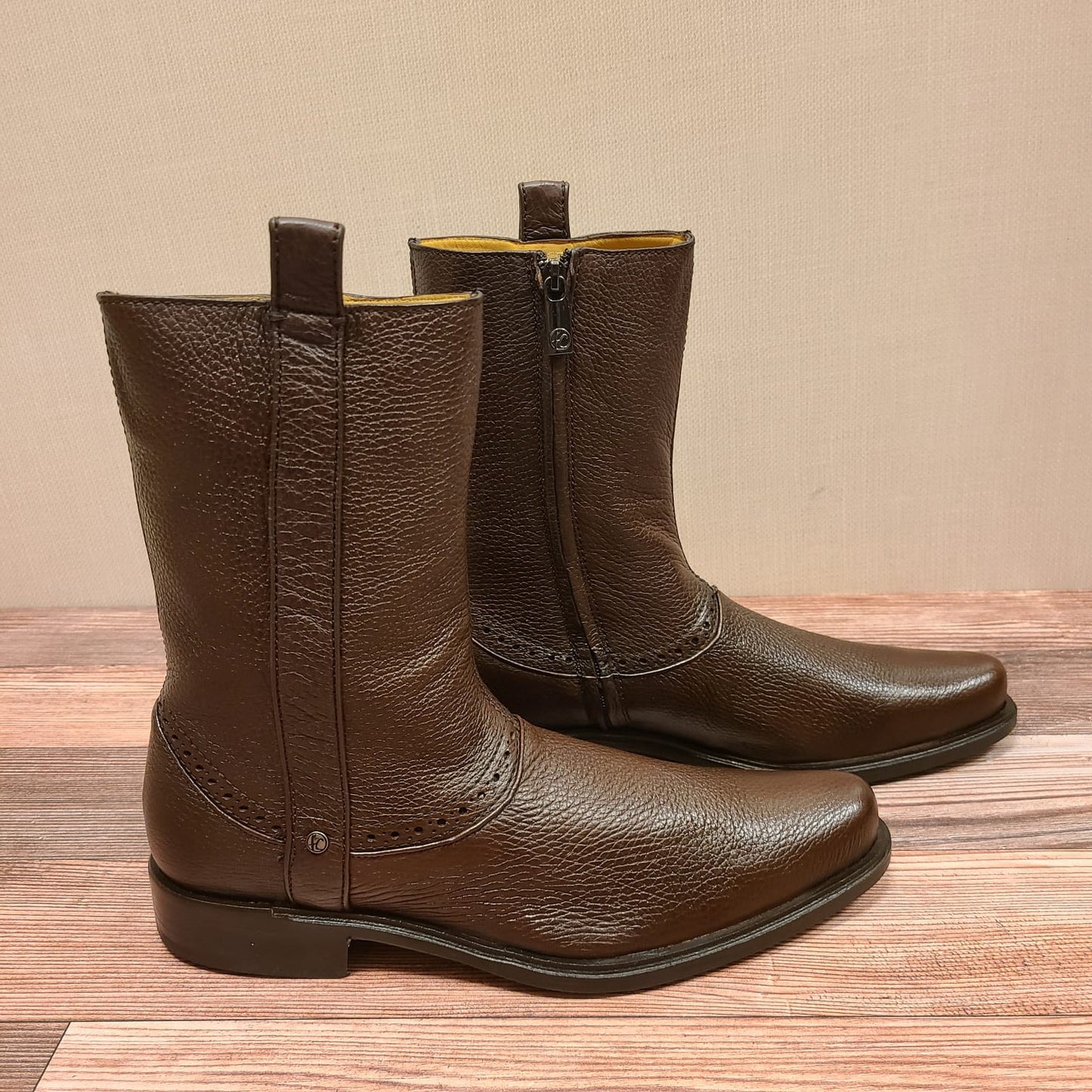 Franco Cuadra Mens Deer Skin Brown Boot 801VNVN