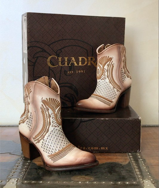 Cuadra Wmns Ankle Boots Barcelona Ivory Leather 3F91RS