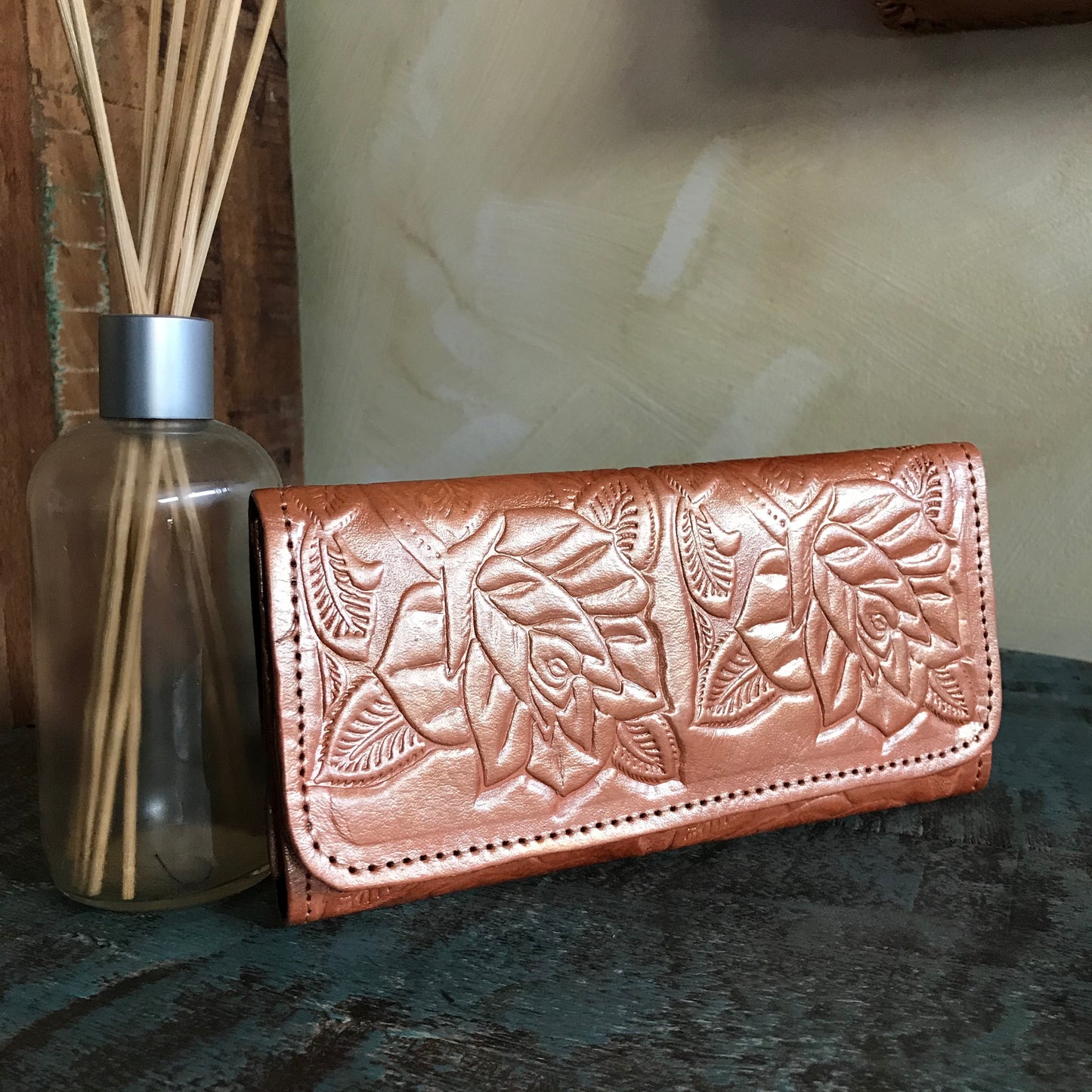 Julieta's Bronze Leather Top-Handle Shoulder Bag Set