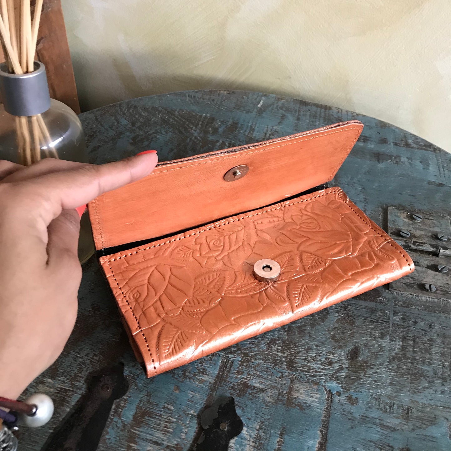Julieta's Bronze Leather Top-Handle Shoulder Bag Set