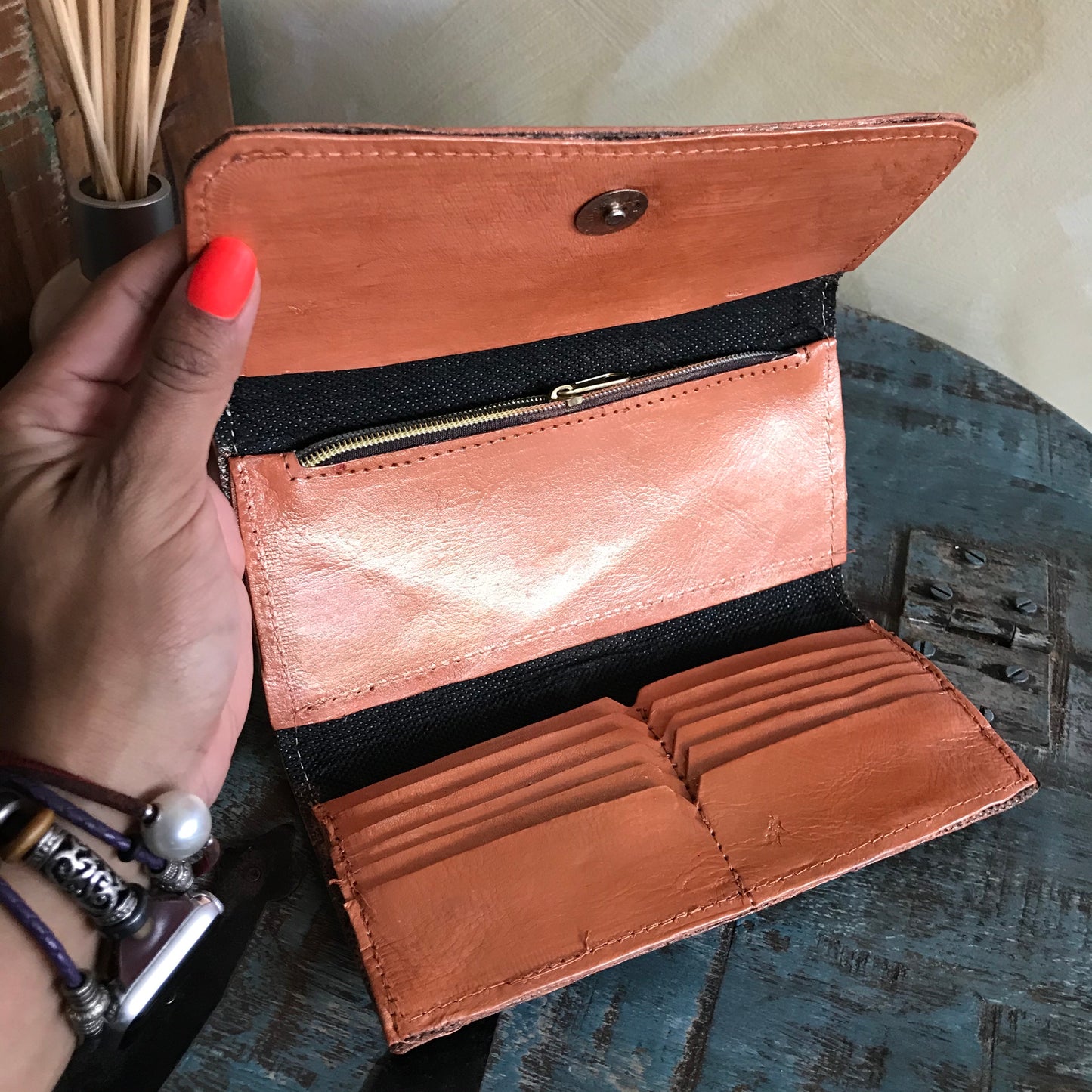 Julieta's Bronze Leather Top-Handle Shoulder Bag Set