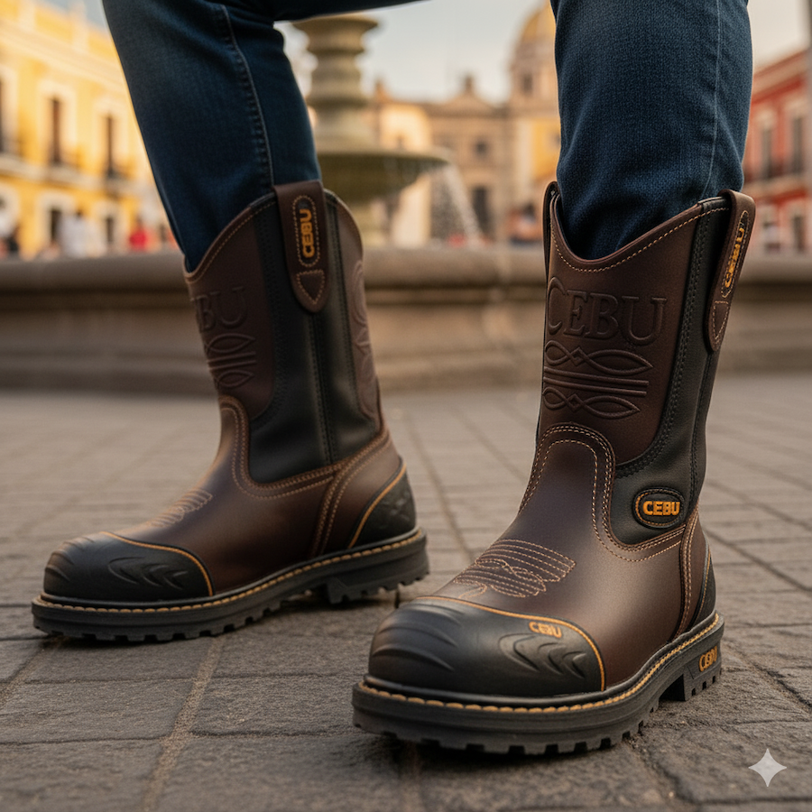 Cebu Mens Steel Toe Work Boots ATK FARMER STL