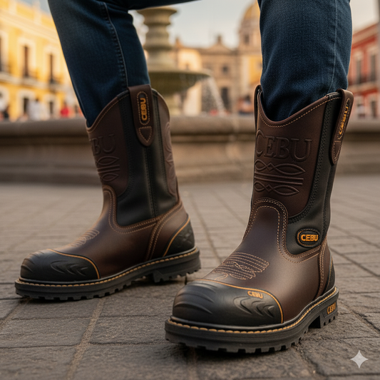 Cebu Mens Steel Toe Work Boots ATK FARMER STL