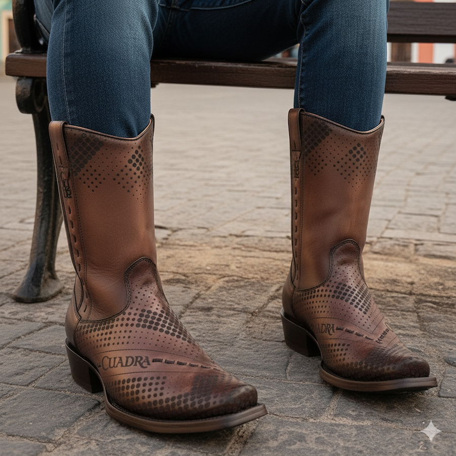 Cuadra Mens Cowhide Ankle Leather Boots 1J2URS