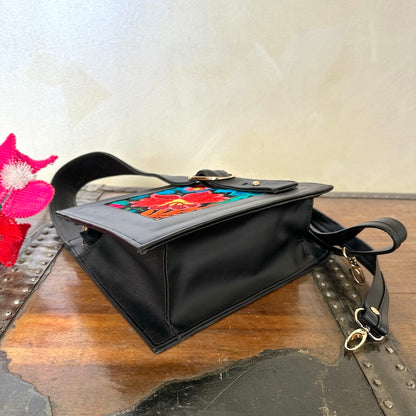 Julia's Leather Embroidered Mini Handbag