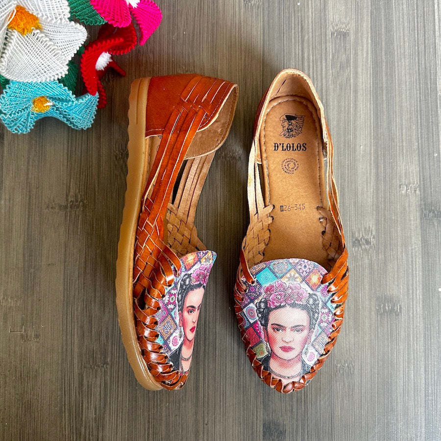 Frida Kahlo Slip-On Flats (Size US 9)