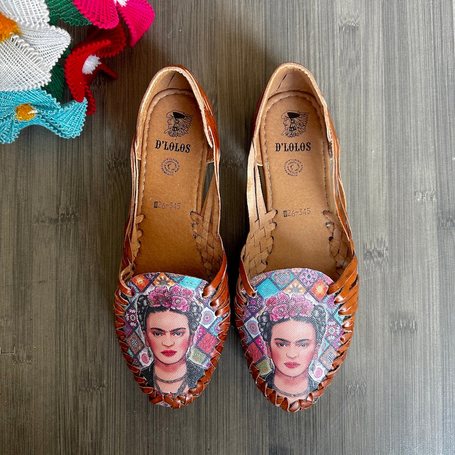 Frida Kahlo Slip-On Flats (Size US 9)