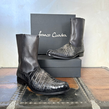 Franco Cuadra Mens Crocodile Cowhide Ankle Boot 827NPTV