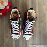 Embroidered Wmns Hi-Top Sneakers ( US 5  )