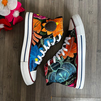 Embroidered Wmns Hi-Top Sneakers ( US 8  )