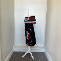 Viva Mexico Off-Shoulder Embroidered Mid-Dress ( M/L )