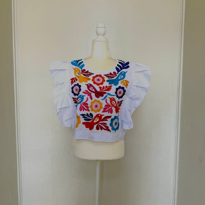 Itzel's Embroidered Crop Top (Size US OS)