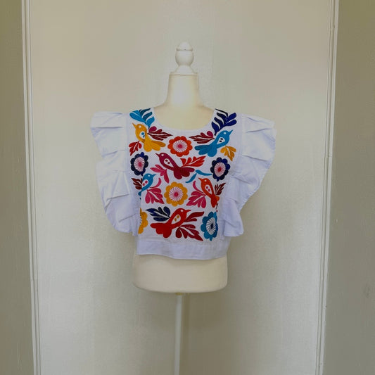 Itzel's Embroidered Crop Top (Size US OS)