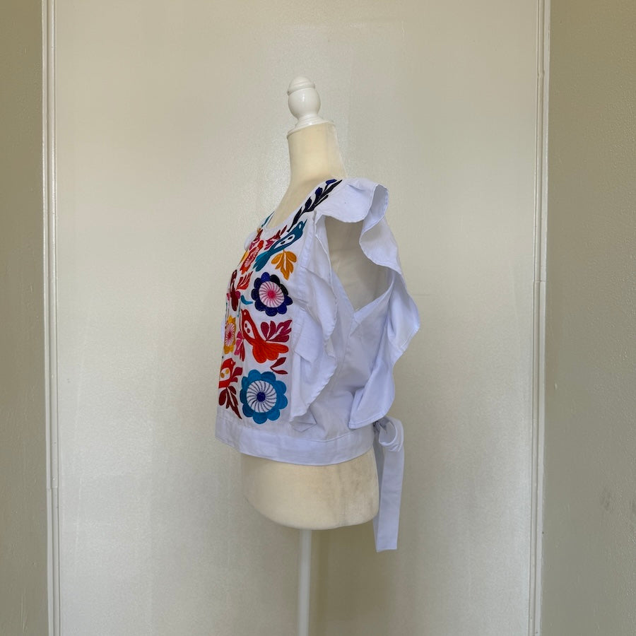 Itzel's Embroidered Crop Top (Size US OS)