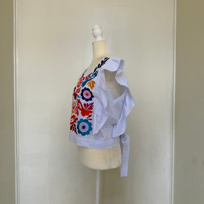 Itzel's Embroidered Crop Top (Size US OS)