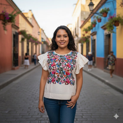 Lolita's Embroidered Crop Top (Size US L)