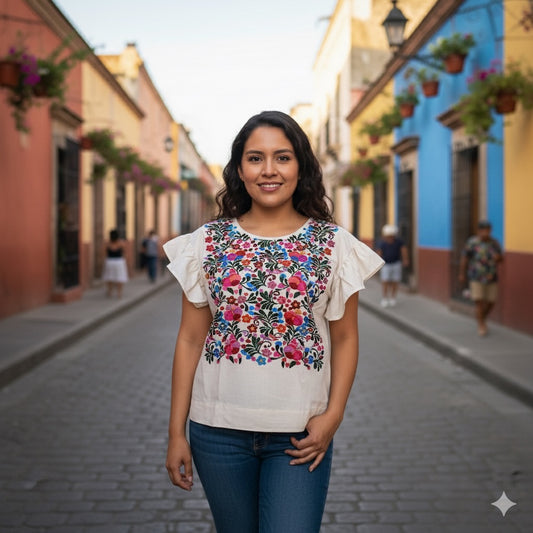 Lolita's Embroidered Crop Top (Size US L)