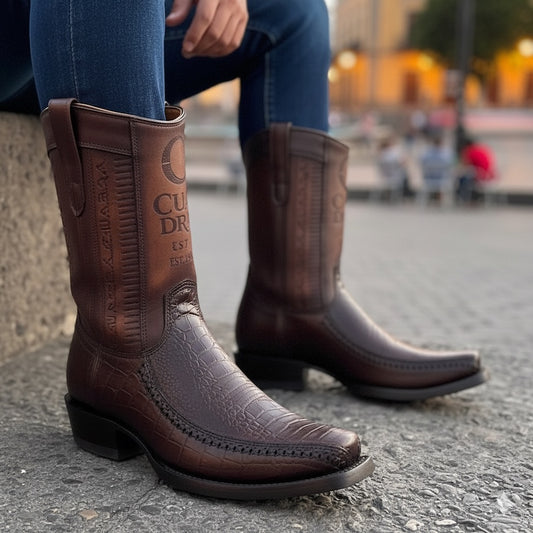 Cuadra Mens Genuine Ostrich Leather Boots 1J2KPT