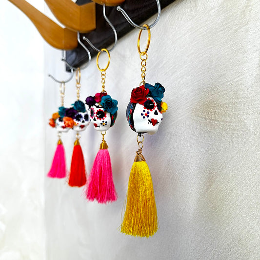 Frida Kahlo Dia De Muertos Keychain