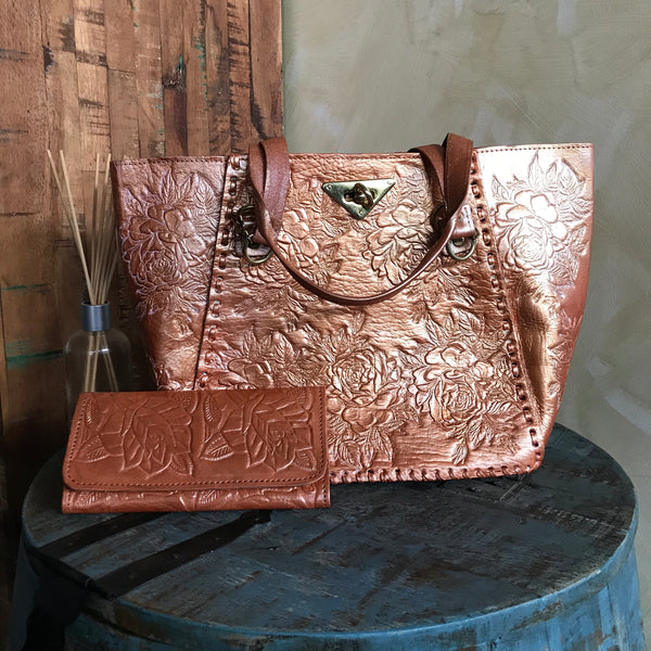 Julieta's Leather Top-Handle Shoulder Bag Set