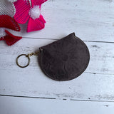 Flora's Embossed Keychain Coin Bag