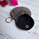 Flora's Embossed Keychain Coin Bag