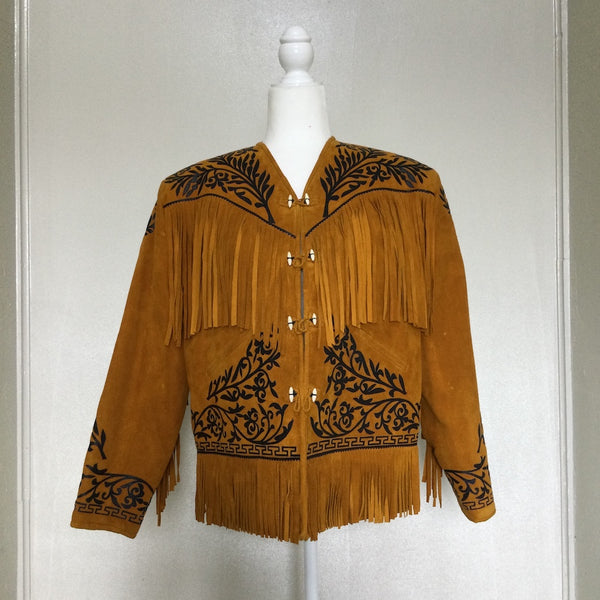 Traditional Mexican Suede Leather Jacket ( M )