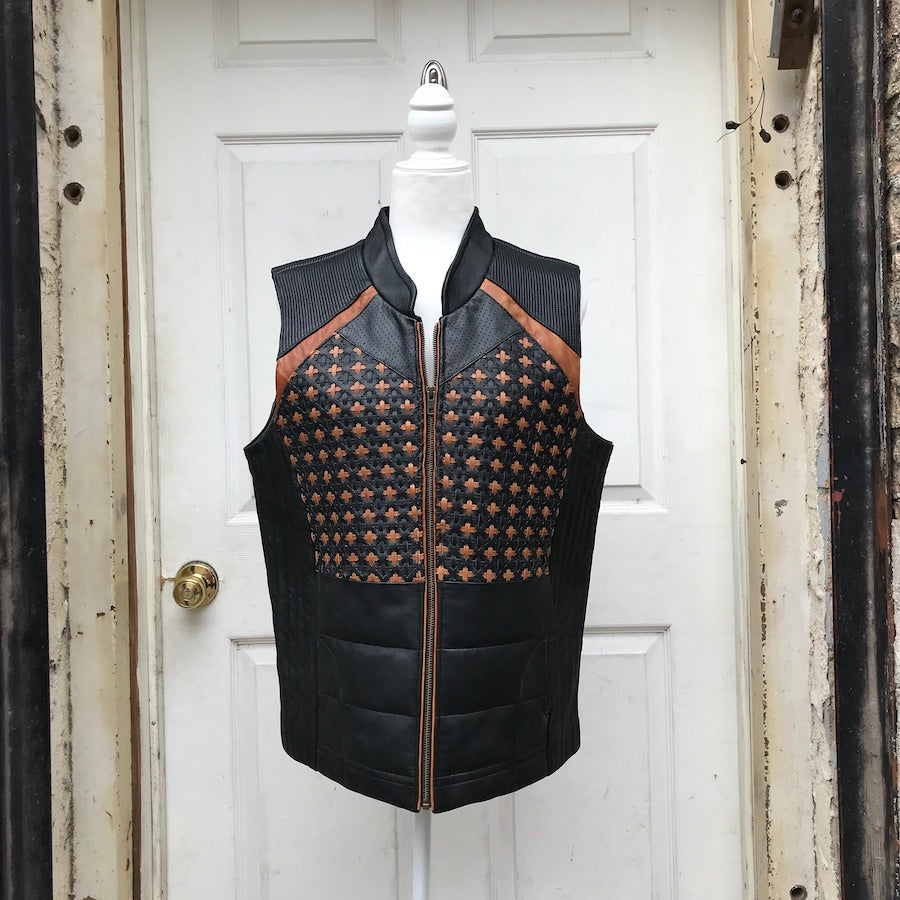 Wild Rider Mens Leather Vest ( M )