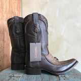 Cuadra Mens Crocodile Stand Stone Sand Boots 1b27fy
