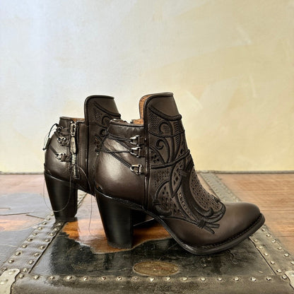 Cuadra Wmns Ankle Boots Crust Tokio Gris Black 3F48RS