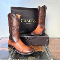 Cuadra Mens Ostrich Belly Flame Honey Boots 3Z01AB