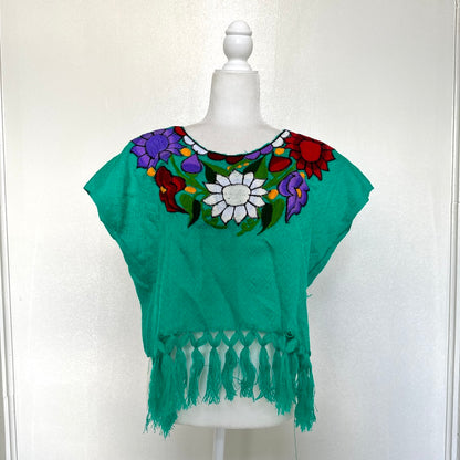 Huipil Embroidered Crop Top ( M/L)