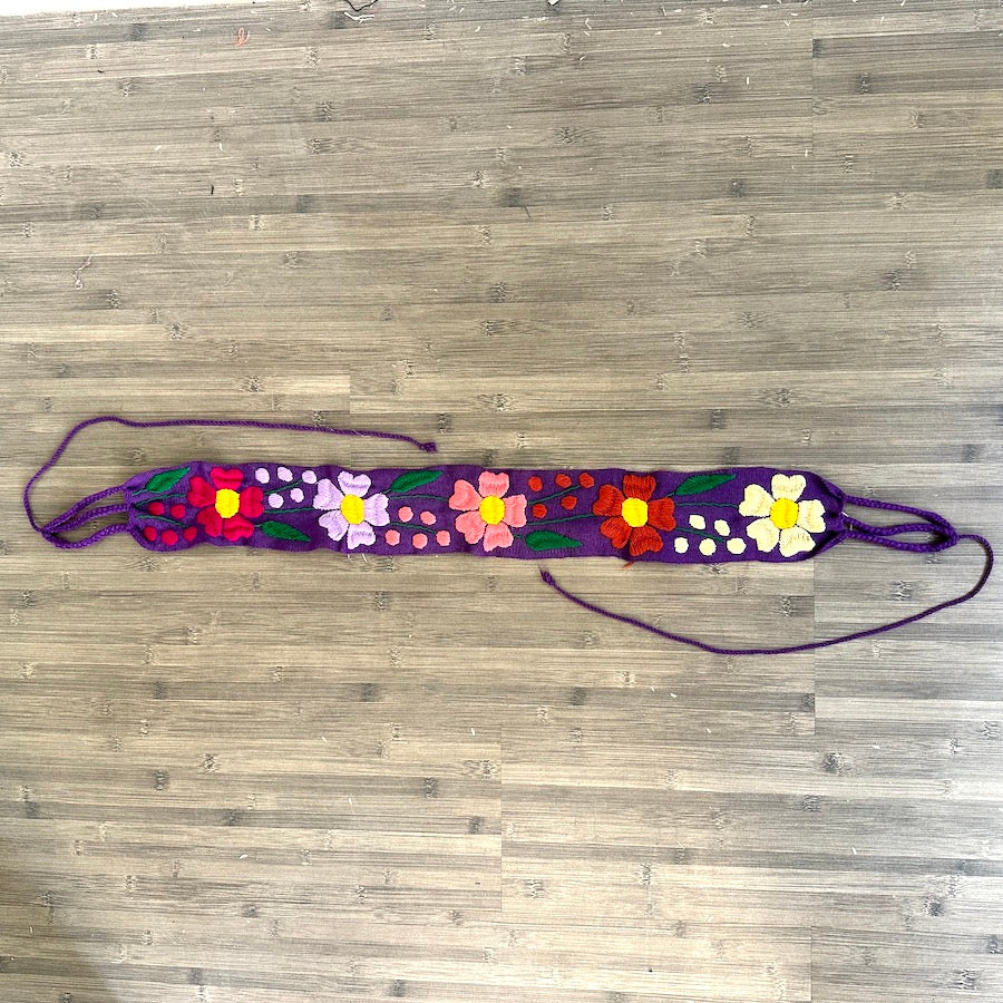 Floral Embroidered Belt