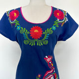 Pavo real Embroidered Dress ( M )