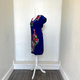 Pavo real Embroidered Dress ( M )
