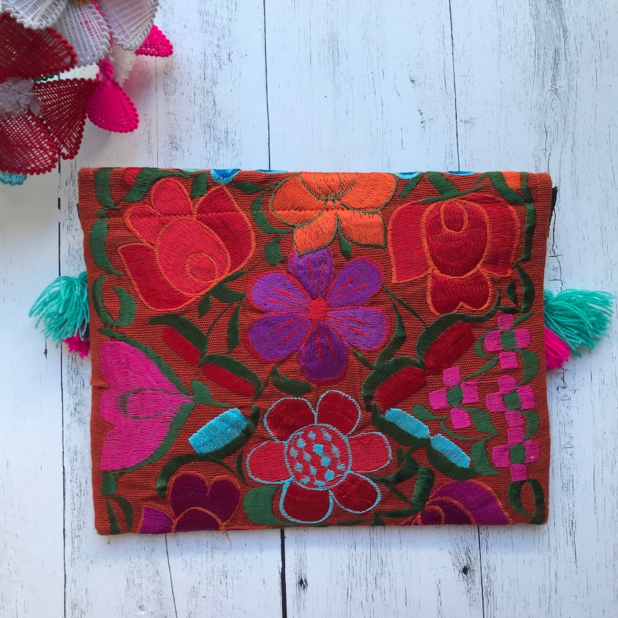 Floral Embroidered Crossbody Bag