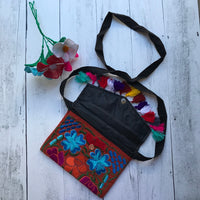 Floral Embroidered Crossbody Bag