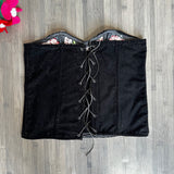 Floral Embroidered Corset ( L )