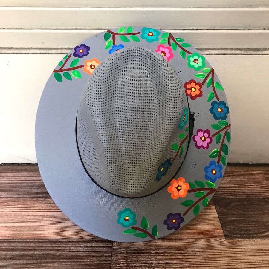 Flora's Hand Painted Hat ( M )