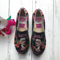 Frida Kahlo Slip-On Platforms