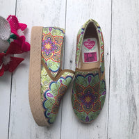 Mandala Slip-On Platforms