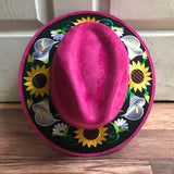 Girasol's Embroidered Suede Hat  ( M )