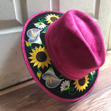 Girasol's Embroidered Suede Hat  ( M )