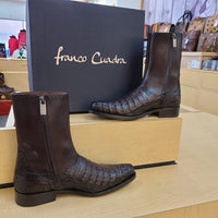 Franco Cuadra Mens Caiman Belly Brown Dress Boot 827FWTS